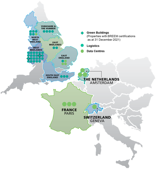AREIT UK Portfolio Map