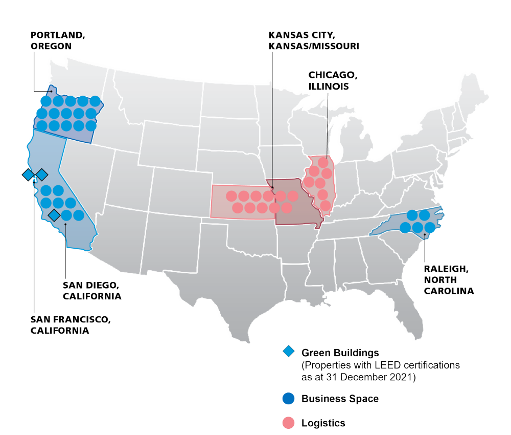 AREIT USA Portfolio Map
